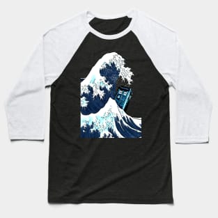 Blue phone box VS the great wave Baseball T-Shirt